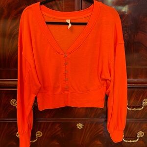 Anthropologie, large, “Auburn”orange, long sleeve top